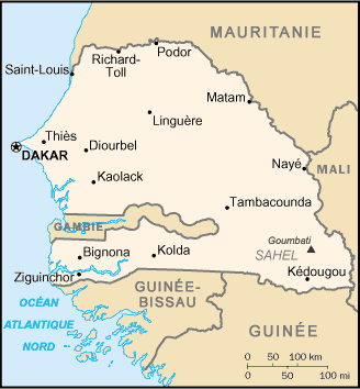 Map of Senegal